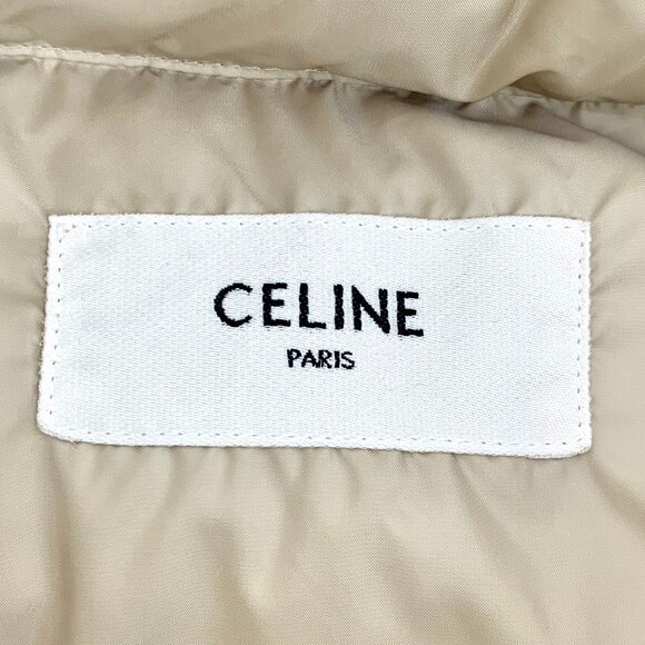 Celine Khaki “Arc de Triomphe” single-breasted sleeveless down vest - Picture 5 of 8